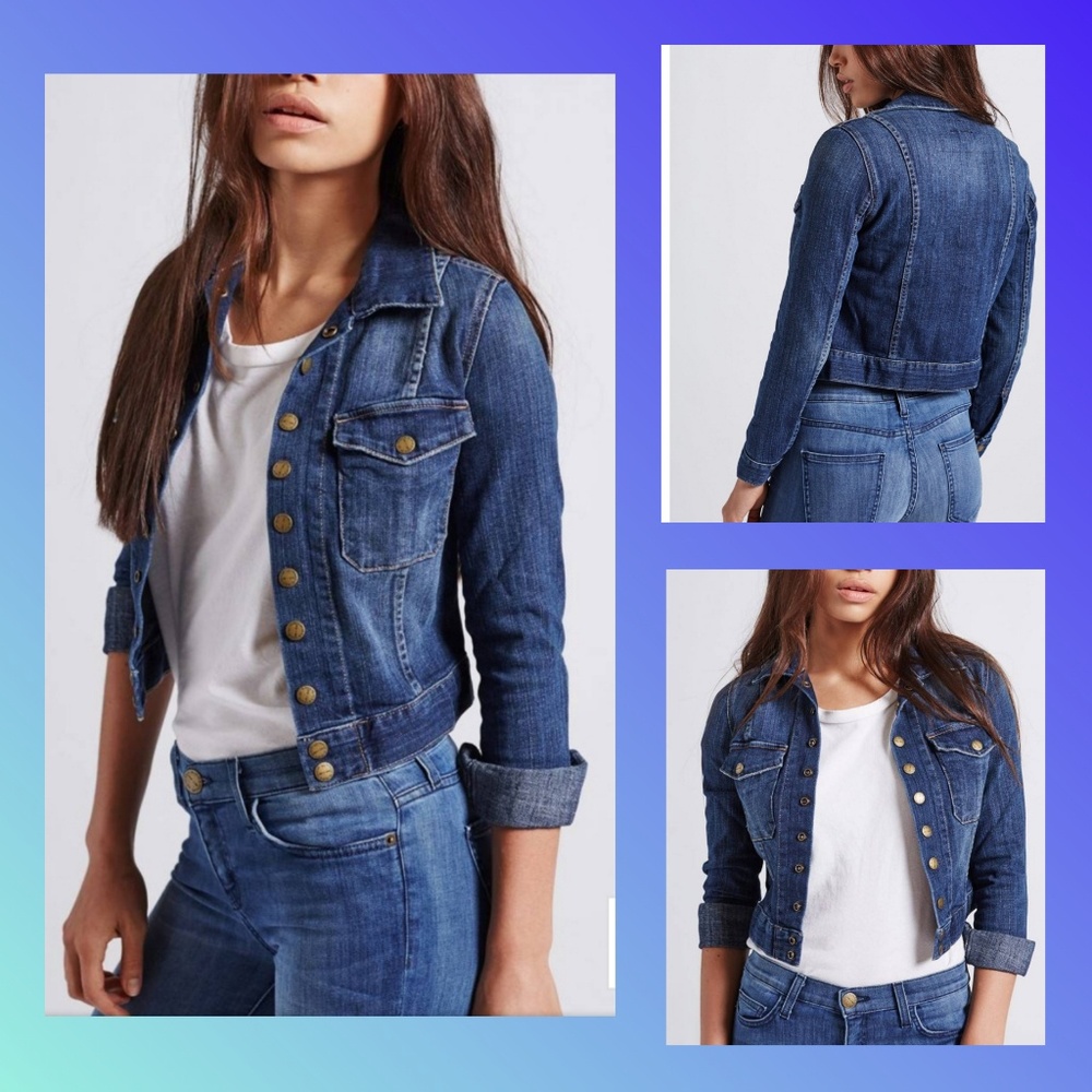NWT Current Elliott Denim Snap Jacket